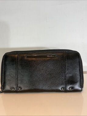 Kenneth Cole New York black Genuine Leather Zip Around Wallet